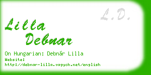 lilla debnar business card